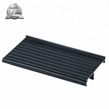 Perfil de umbral de aluminio anodizado negro serie 6000